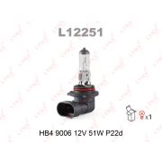 Лампа HB4 9006 12V 51W P22D LYNXauto L12251