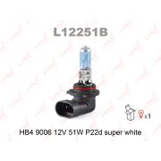 Лампа HB4 9006 12V 51W P22D  SUPER WHITE LYNXauto L12251B
