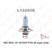 Лампа HB2 9003 12V 60/55W P43T-38 SUPER WHITE L10260B