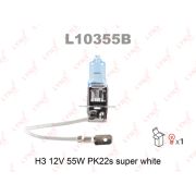 Лампа H3 12V 55W Pk22s SUPER WHITE L10355B