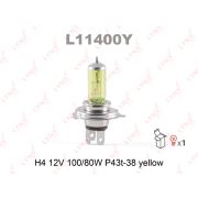 Лампа H4 12V 100/80W P43T-38 YELLOW L11400Y
